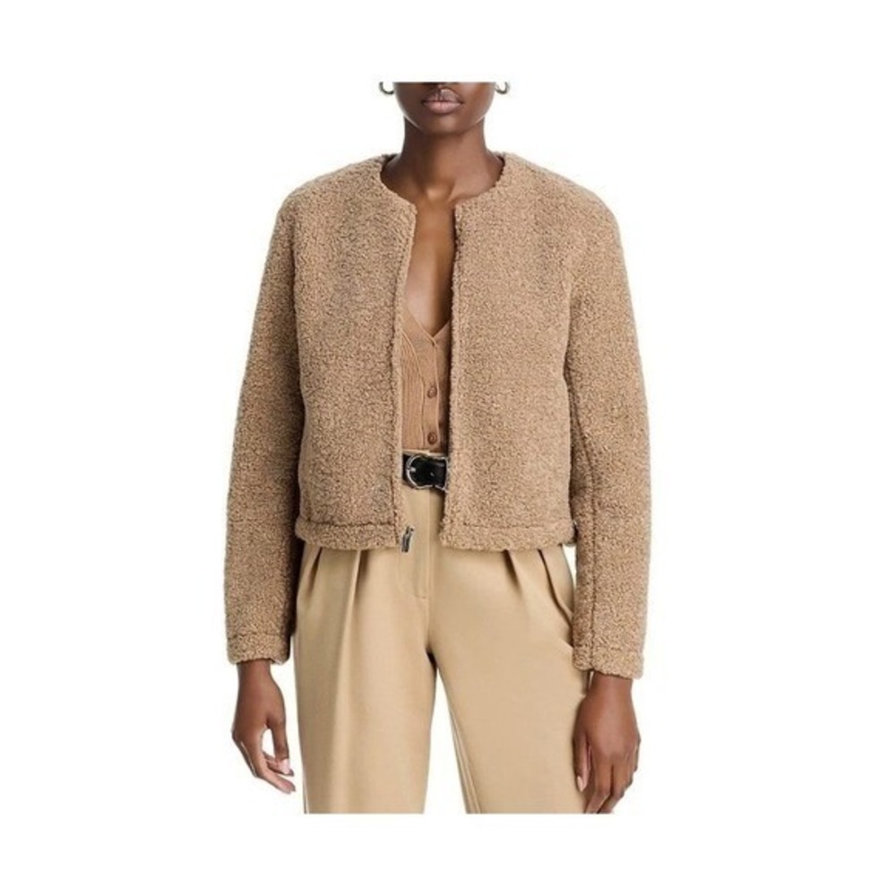 New‎ with Tag Theory Collarless Easy Fleece Jacket Woman's Size L